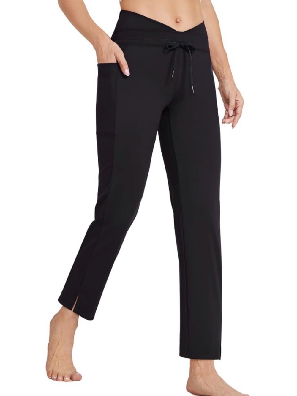 Black Drawstring Pocket Lounge Pants